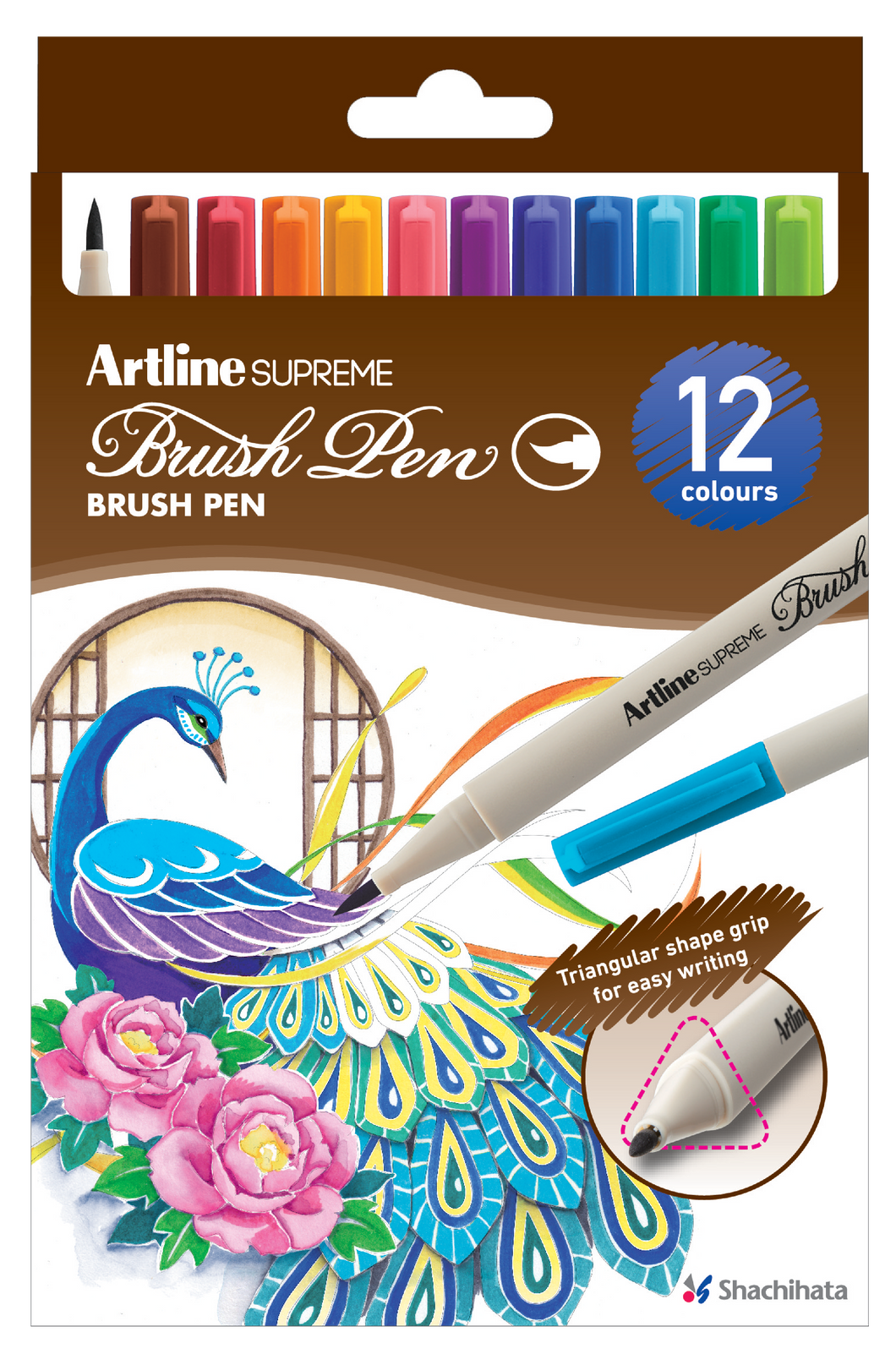 Artline SUPREME Brush Pen 12 Color Set
