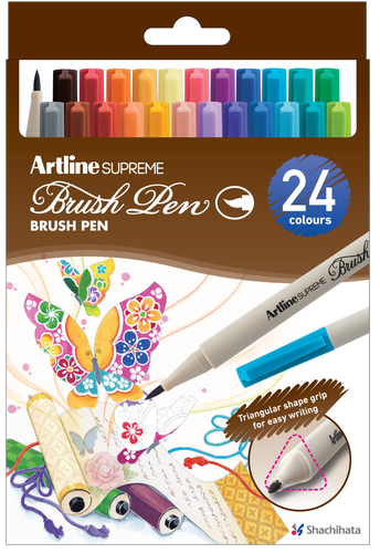 Artline SUPREME Brush Pen 24 色套裝