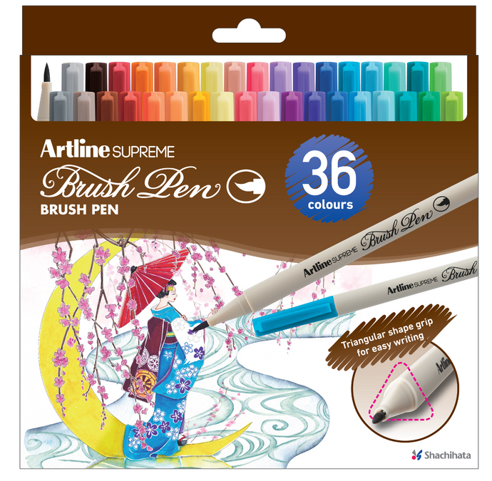 Artline SUPREME Brush Pen 36 Color Set