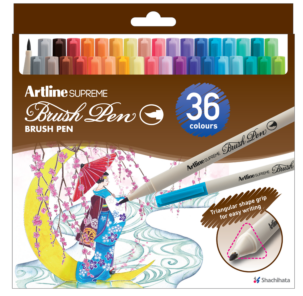 Artline SUPREME Brush Pen 36 Color Set