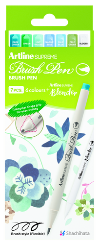 Artline SUPREME Brush Pen 6 色套裝 Set 1