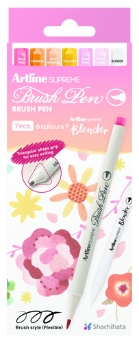 Artline SUPREME Brush Pen 6 色套裝 Set 2