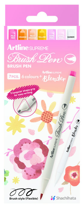 Artline SUPREME Brush Pen 6 Color Set 2
