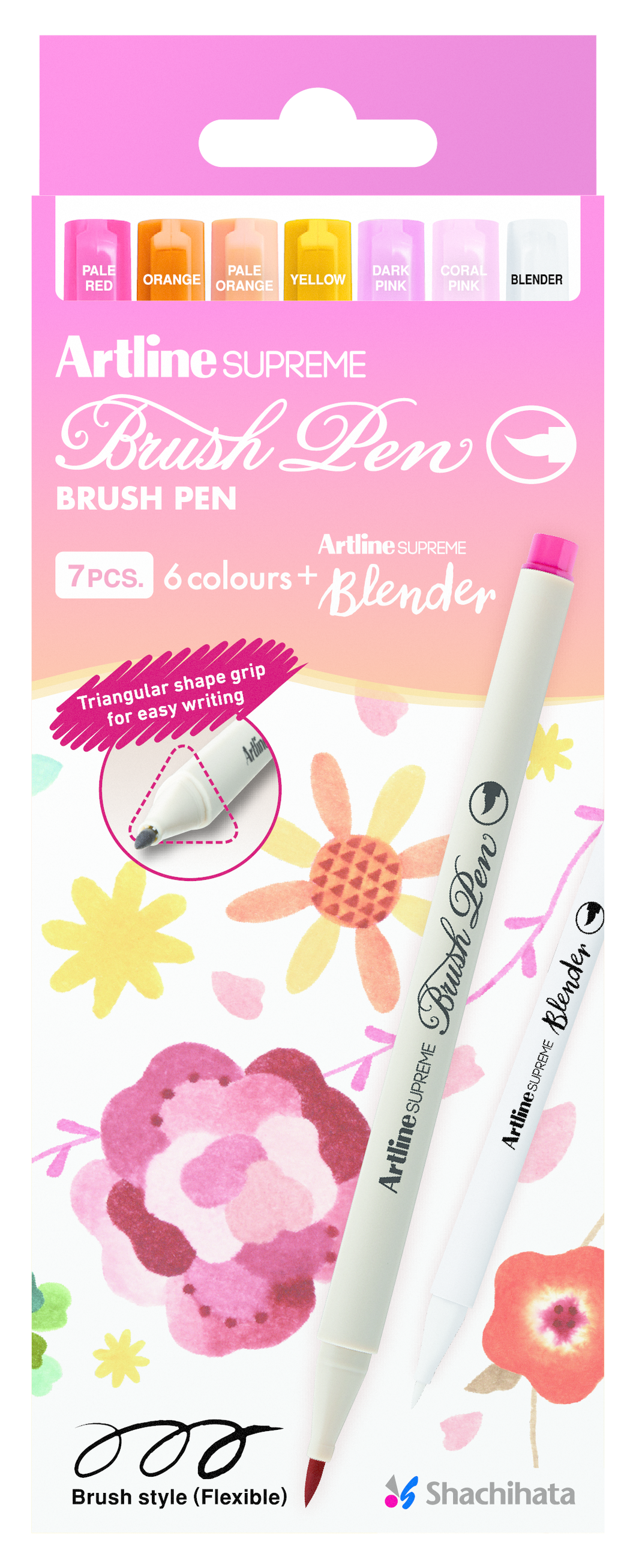Artline SUPREME Brush Pen 6 Color Set 2