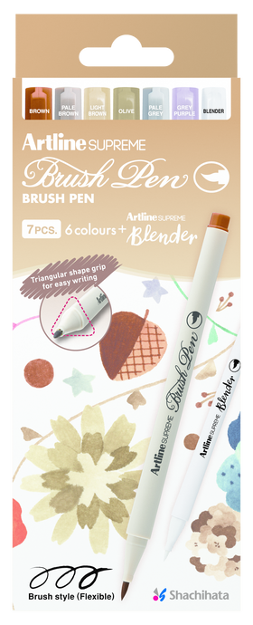Artline SUPREME Brush Pen 6 Color Set 3