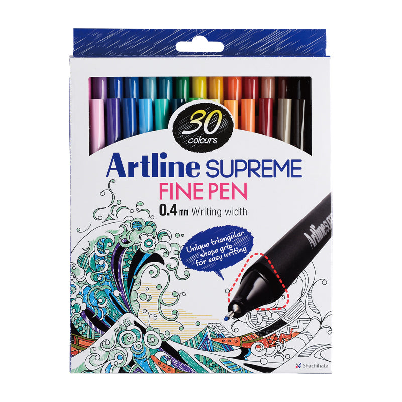 Artline Supreme Fine Pen 30 Colours Box Set
