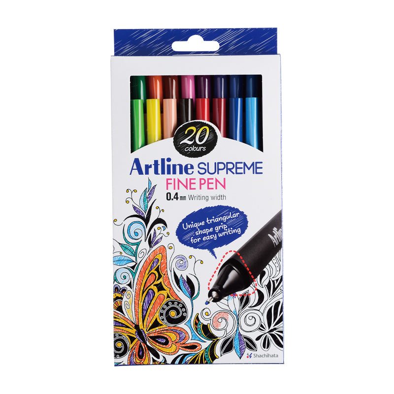 Artline Supreme Fine Pen 20 Colours Box Set