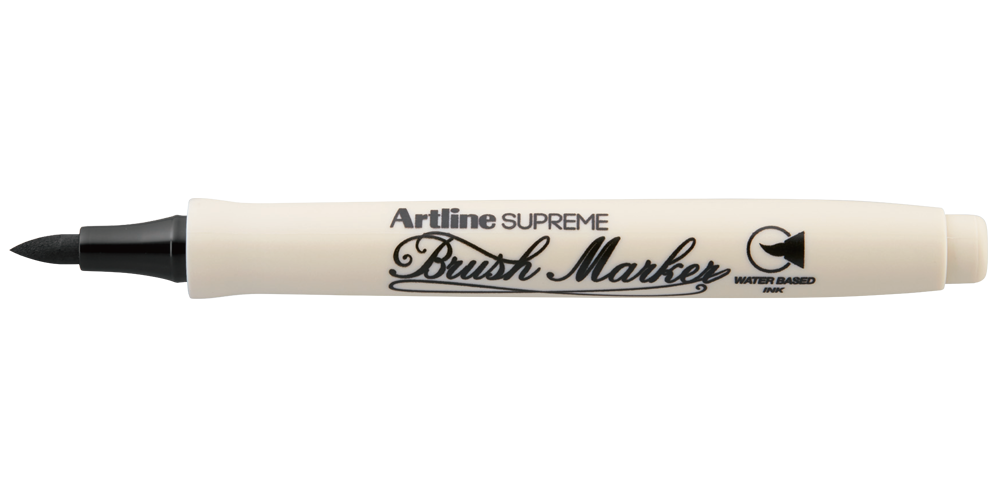 Artline SUPREME Brush Marker — Black