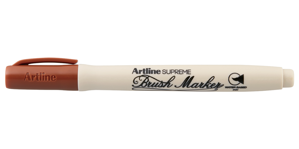 Artline SUPREME Brush Marker — Brown