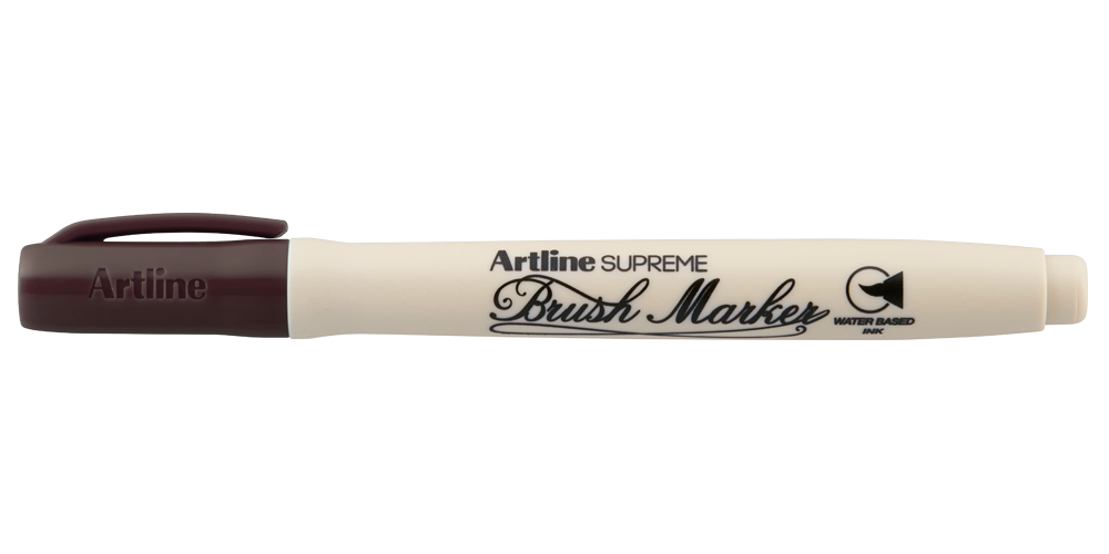Artline SUPREME Brush Marker — Dark Brown