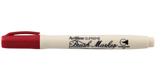 Artline SUPREME Brush Marker — Dark Red