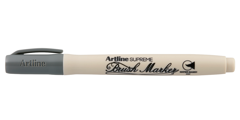 Artline SUPREME Brush Marker — Grey