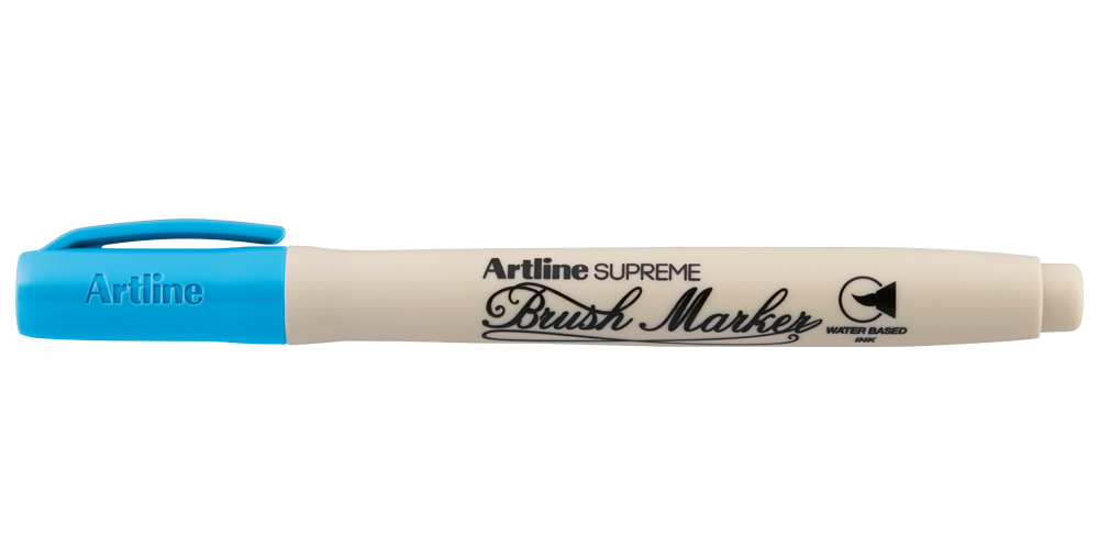Artline SUPREME Brush Marker — Light Blue